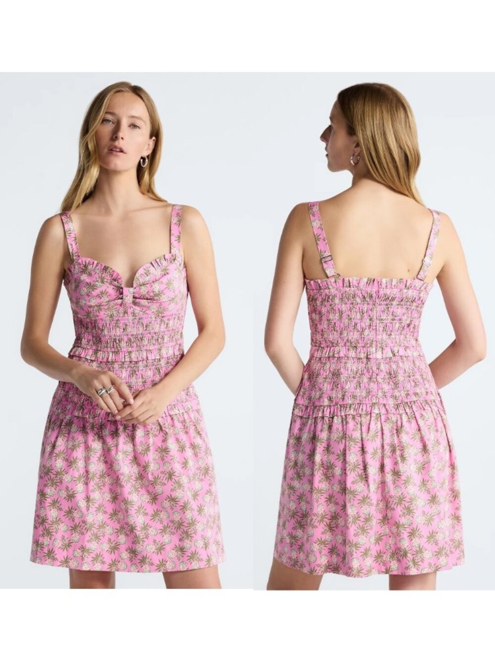 NWT Free Assembly Women's Tiered Smocked Mini Dress Size XS